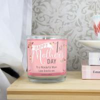Personalised Floral Bouquet 1st Mothers Day Scented Jar Candle Extra Image 1 Preview